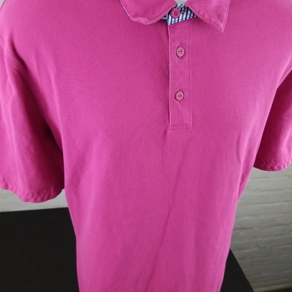 BUGATCHI Mens Short Sleeve Polo Pink Cotton Sz XXL - Picture 4 of 8